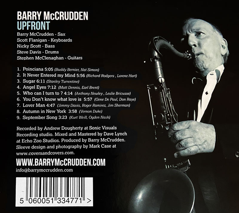 Barry McCrudden Upfront Back Cover